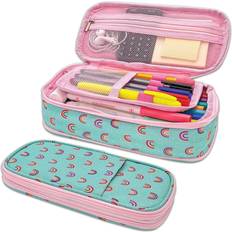 US Art Supply 48 Slot Zippered Nylon Pencil Carry Case - Size: 11.4 x 7.6  x1.4