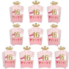 Sweet 16 Table Decorations 16th Birthday Party Fold and Flare Centerpieces 10 Count