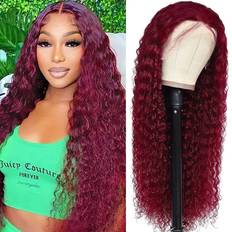 VCkiss 13x4 HD Lace Front Wig 22 inch 99j Burgundy