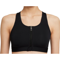 Nike Shape Women's High-Support Padded Zip-Front Sports Bra Smoke  Grey/Pure/Black/White