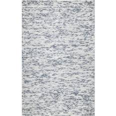 Nuloom Hand Woven Chunky Woolen Cable Rug White, Silver, Blue, Gray, Beige 96x120"