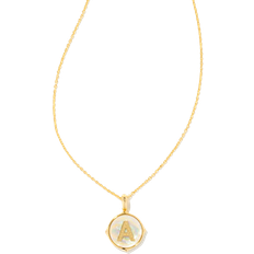 Kendra Scott Letter A Disc Reversible Pendant Necklace - Gold