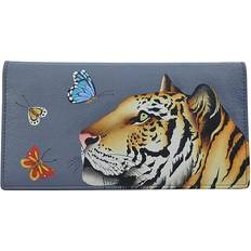 Anuschka Wallets Royal - Gray Royal Tiger Hand-Painted Leather Wallet