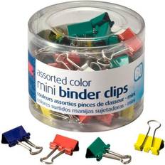 Staples Paper Clips & Magnets Staples OICï¿½ Binder Clips Tub, Mini Clips, 9/16", Colors, Pack
