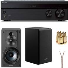 Sony av receivers Sony 2 Channel Stereo Receiver with 3-Way 3-Driver Speaker System Bundle