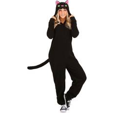 Pets Cat Onesie for Adults Black/Pink