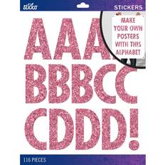 Stickers on sale Sticko Alphabet Stickers, Regular X-Large, Pink Glitter Futura