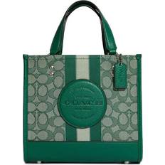 Coach Dempsey Tote 22 In Signature Jacquard with Stripe and Coach Patch - Green