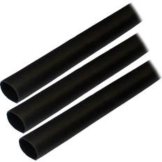 Allround Glue Ancor Adhesive Lined Heat Shrink Tubing (ALT) 1/2' x 3' 3-Pack Black