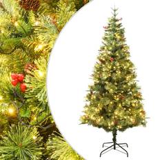 Tre Juletrær vidaXL LED Lights & Pine Cones Juletre 150cm
