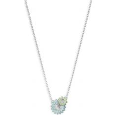 Georg Jensen Daisy Pendant Necklace - Silver/Blue/Green