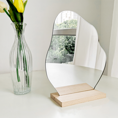 Glass Table Mirrors Delma Aesthetic Frameless Asymmetrical Cloud Table Mirror