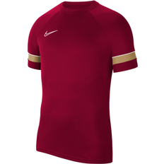 Nike Dri-FIT Academy Short-Sleeve Football Top Men - Team Red/White/Jersey Gold