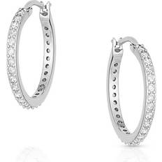 Montana Silversmiths Milky Way Hoop Earrings - Silver/Transparent