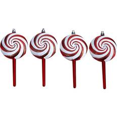 Nearly Natural Candy Cane Lollipop Red Christmas Tree Ornament 7" 4
