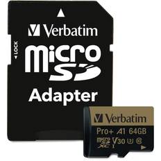 Verbatim Pro Plus 666X microSDXC Class 10 UHS-I U3 V30 A1 100/80MB/s 64GB +Adapter