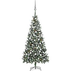Plast Juletrær vidaXL LEDs&Ball Set Pine Cones Juletre 210cm