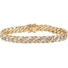 PalmBeach Curb-Link Bracelet - Gold/Diamonds