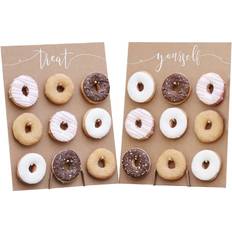 Ginger Ray Party Decorations Rustic Kraft Wedding Double Donut Wall 2-pack