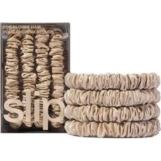 Blond Haargummis Slip to Basics Pure Silk Skinny Scrunchies Blonde