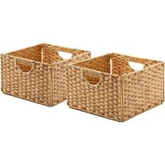 Seville Classics Premium Hand Woven Portable Laundry Bin Basket 12.5" 2