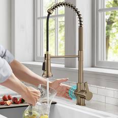 Sink Mounted Kitchen Faucets Kraus KSF-1691SFACB Bronze