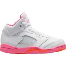 Kinderschuhe Nike Air Jordan 5 Retro PS - White/Pinksicle/Safety Orange