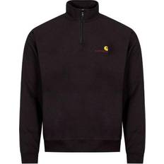 Carhartt Herren - Sweatshirts Pullover Carhartt Half Zip American Script Sweatshirt - Black