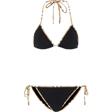 Black - Women Swimwear Burberry Vintage Check Triangle Bikini