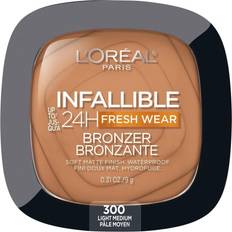 Vannfaste Bronzere L'Oréal Paris Infallible Up To 24H Fresh Wear Soft Matte Bronzer #300 Light Medium