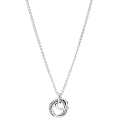 Pendant Necklaces Pandora Family Always Encircled Pendant Necklace - Silver/Transparent