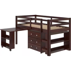 Storage Option Loft Beds Donco kids Twin Low Loft Bed 43x79"