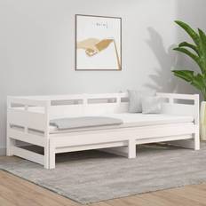 vidaXL Solid Pine Pull-out Day Bed Sofa