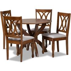 Baxton Studio April Modern Dining Set 13.9x35.4" 5