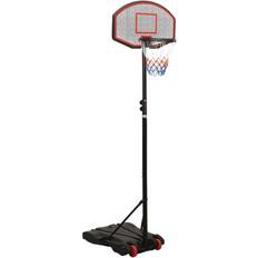 Für Hallen Basketballständer vidaXL Basketball Stand Black 216-250 cm Polyethene