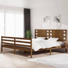 vidaXL honey brown, 200 Solid Pine Bed Frame Sängram