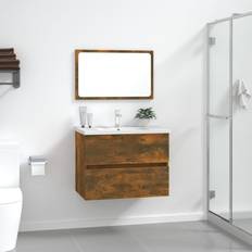 vidaXL Smoked oak Bathroom Set 2