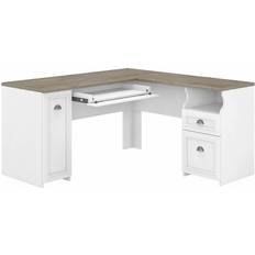 L shaped table with drawers Bush Furniture Fairview L-Shaped Writing Desk