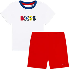 HUGO BOSS Kidswear logo-print cotton short set kids Cotton/Spandex/Elastane