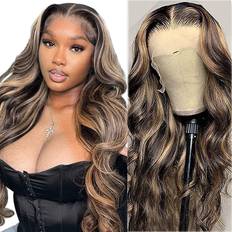 Blonde Extensions & Wigs Megalook 13x4 Transparent Lace Front Wig 20 inch FB27 Balayage