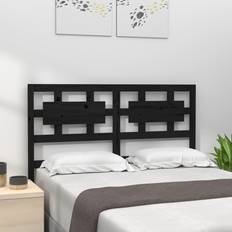 vidaXL black, 185.5 Solid Pine Bed Sänggavel