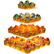 Plastic Serving Platters & Trays YestBuy 4 Tier Cupcake Cake Stand