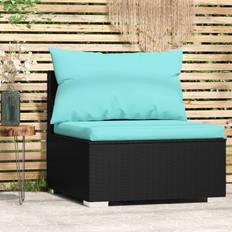 Black Modular Sofa vidaXL Patio Middle Modular Sofa