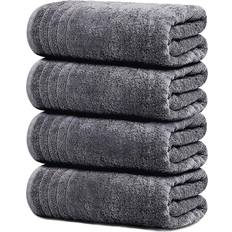 Beautyrest - Plume 100% Cotton Feather Touch Antimicrobial Towel 6 Piece Set - Charcoal