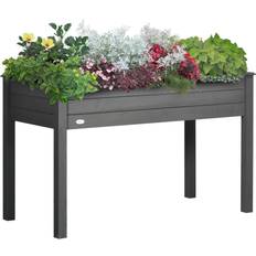 Elevated planter box OutSunny 48 Raised Garden Bed Elevated Planter Box Holes