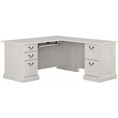 L shaped table with drawers Bush Furniture Saratoga L-Shaped Writing Desk