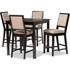 Baxton Studio Gideon Dining Set 35.4x35.4" 5