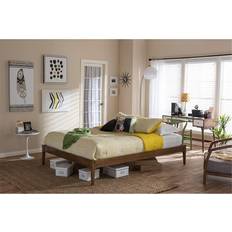 Mid century modern king bed frame See prices