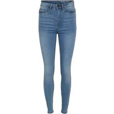 Blau - Damen - W33 Jeans Noisy May Callie High Waist Skinny Fit Jeans - Light Blue Denim