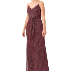 Adrianna Papell XXL Dresses Adrianna Papell Metallic Crinkled Gown